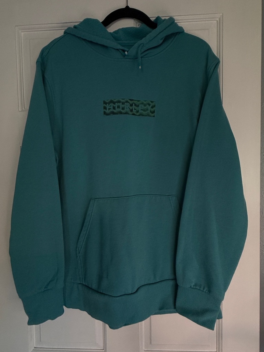 Hurley Teal Pullover Hoodie with Subtle Chest Logo